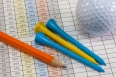 Golf score card and golf equipments