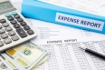 Financial expense report with money