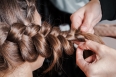 weave braids in beauty salon